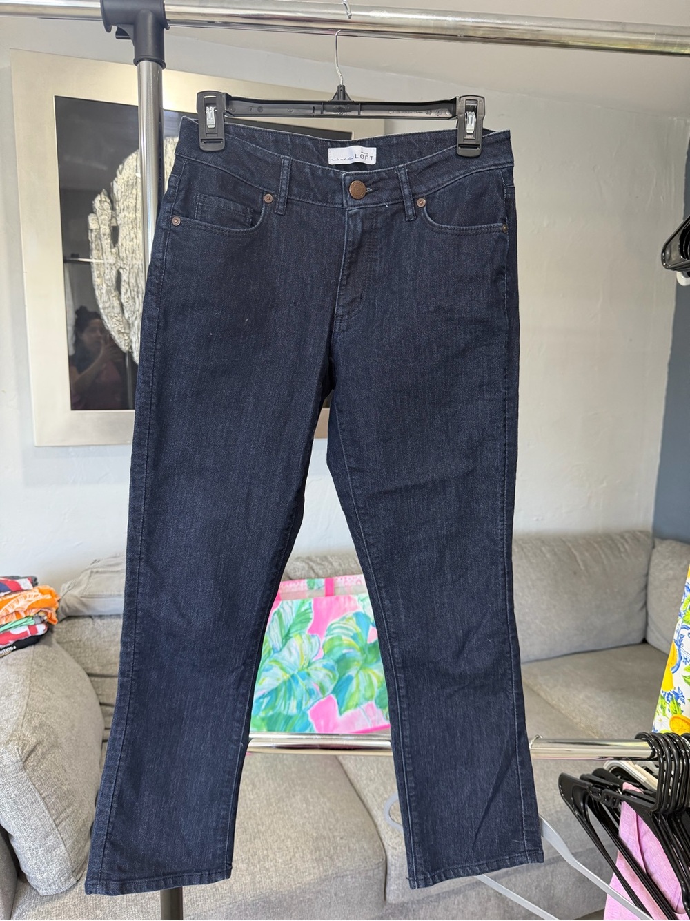 LOFT Women’s Dark Wash Skinny Ankle Jeans Size 26 / US 2